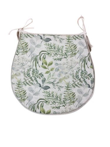 Green grey floral d shaped - grey,
