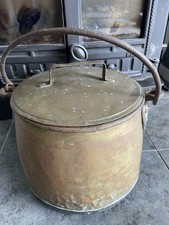 Antique French Brass Cauldron