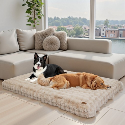 Washable plush dog bed mat - washable,