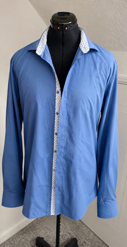 Men navy blue - shirt, red