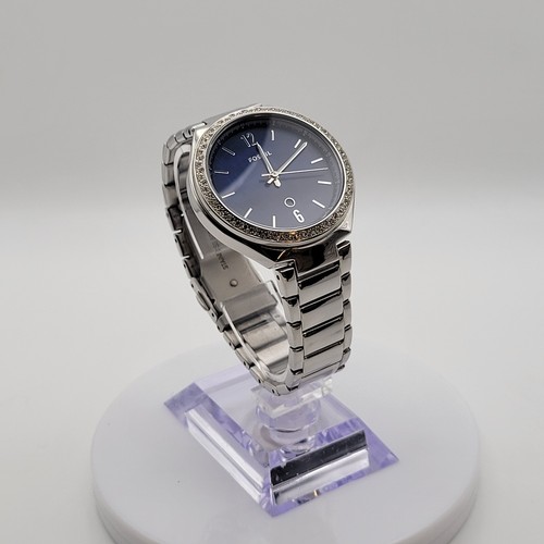 Fossil blue dial crystal bezel - fossil,