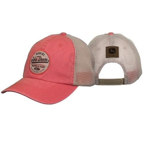 John deere pink mesh - john, back