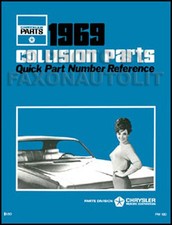 1969 Dodge Body Parts Book Coronet Super Bee Charger Dart Polara Monaco Swinger