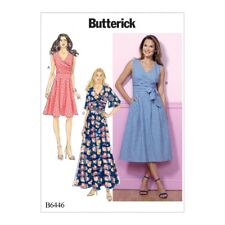 Butterick Ladies Easy Sewing Pattern 6446 Pleated Wrap Dresses with Sash (But...