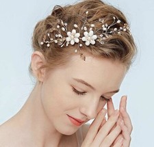 Bridal Wedding Hair Vine Gold