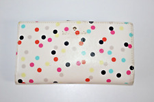 Kate Spade Slim Bifold Multi-coloured Polka Dot Cream Wallet