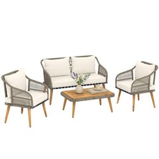 Outsunny piece rattan garden - outsunny, 4