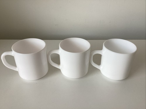 White arcopal mugs plain - white,