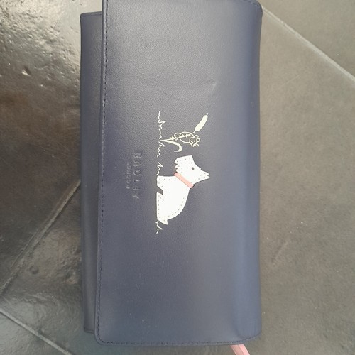 Never used navy blue leather - used,