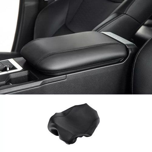 Black leather center armrest - center,