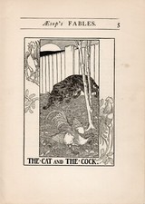 AESOP'S FABLE PRINT "THE CAT
