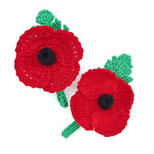 KNITTING & CROCHET PATTERN TO MAKE REMEMBRANCE DAY RED POPPY