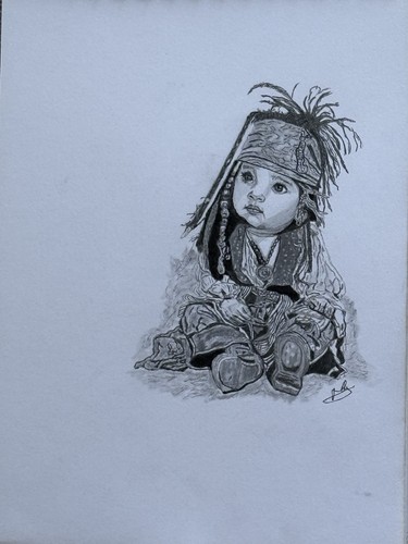Signed original realism - original, pencil
