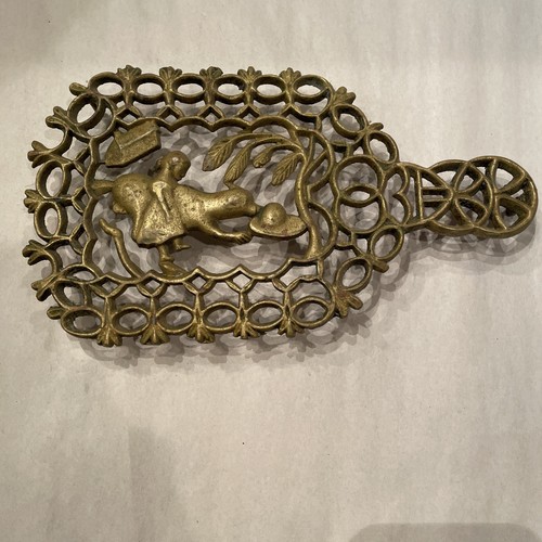 Vintage folk art solid brass - vintage,