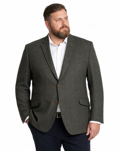 Forest green tweed jacket - green,