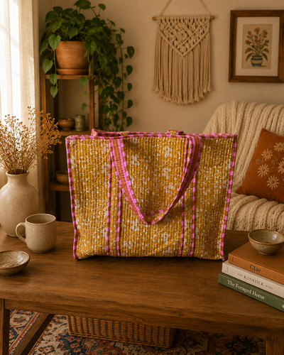Large boho quilted indian - large,