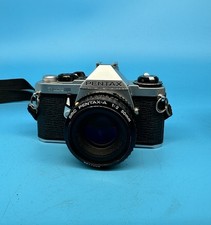 Pentax ME Super 35mm SLR Film Camera With 50mm F/2 Lens - Tested & Working