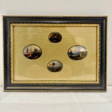 Collection Of Miniature Paintings In Gold Mount