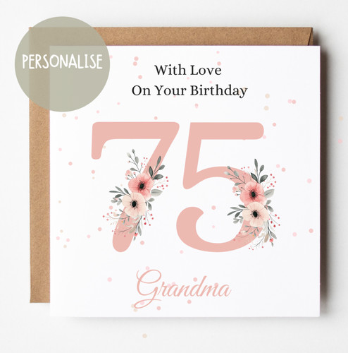 Personalised 75th birthday - 75th,