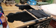3x Black Genuine SheepSkin