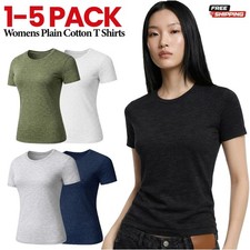 1-5 Pack Womens Cotton T