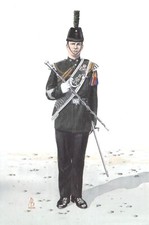 MILITARY UNIFORMS POSTCARD AB11/3 BUGLE MAJOR 1990 CONTINENTAL SIZE UNUSED MINT