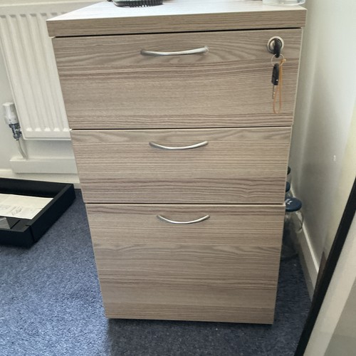 Lockable drawer wooden - 3-drawer,
