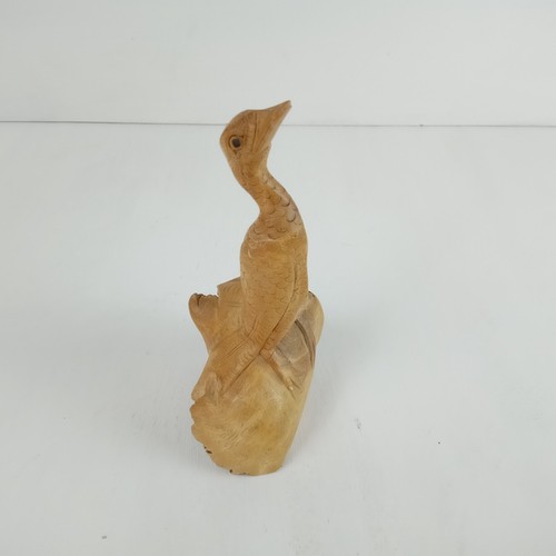 Hand carved wooden bird - carved,
