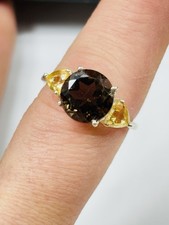 TJC silver,smoky quartz and