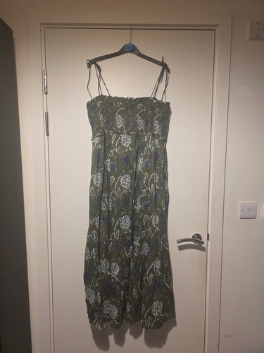 Green floral summer - green, dress