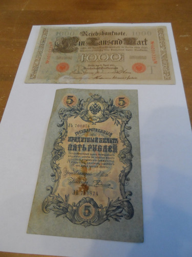 Old banknotes from russia - old,