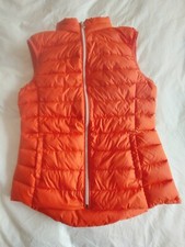 M&S Down Gilet Bodywarmer Women's Lightweight Orange Size UK 10