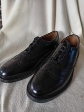Traditional Classic Black Ghillie Leather Brogue Brogues Kilt Shoes UK Size 9 