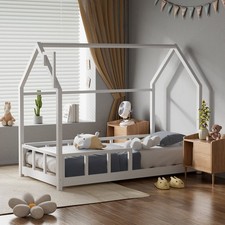 Toddler Bed Frame Pine Wood House Childrens Kids Bed Bedroom Bedframe Bedstead