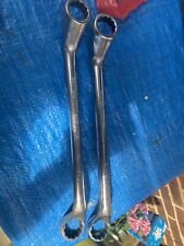 2 x Vintage King Dick Double Ended Swan Neck Ring Spanner’s