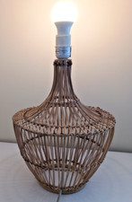 Table Lamp Wicker Rattan Boho Light Weave Scandi Rustic Bedside Pacific Lighting