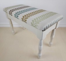 Vintage French Country style Painted Cushioned Foot stool