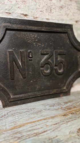 Victorian cast iron sign - , no