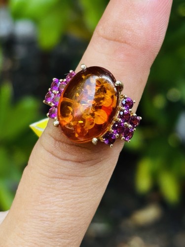 Tjc gilded silver amber and - tjc, silver,amber
