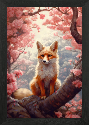 Fox cute framed wall - cute,
