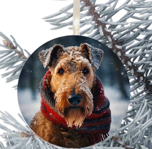 Fox terrier dog hanging bauble - terrier,