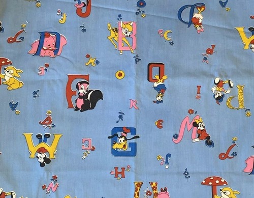 Vintage disney fabric alphabet - vintage,