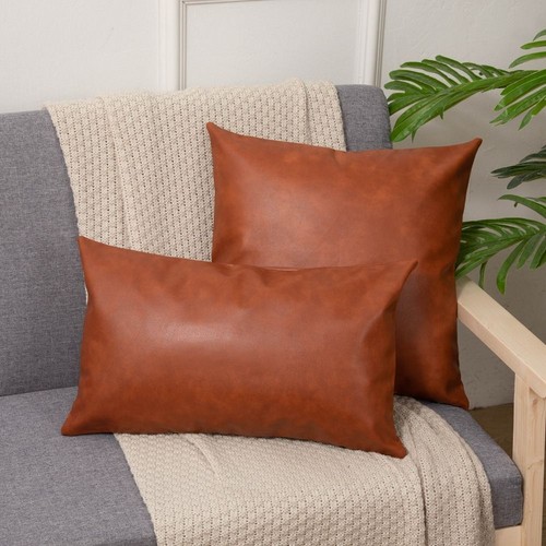 Leather cushion cover - leather,