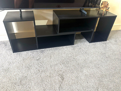 Black stand with storage - black, tv