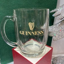 Vintage Guinness Glass Full Pint Tankard Mug Stein with Handle 1 pint/ 478 Crown