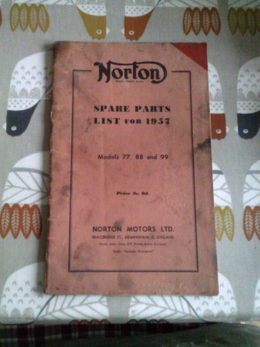 Norton spare parts - , list