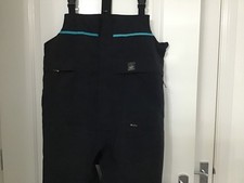 HALKON HUNT GORE-TEX FISHING BIB & BRACE SIZE M BLACK & AQUA 