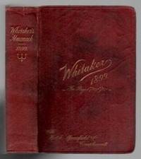 WHITAKERS ALMANAC FOR 1899 vg