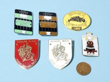6 x MCC Motorcycle Club Enamel Badges Wealas Ghost Farters Durham Shithouse
