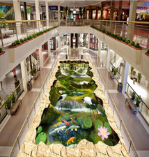 3D Waterfall Crane B958 Floor